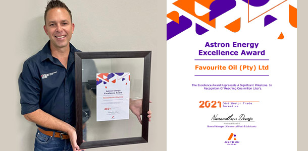 BF Lubricants Presented with 3rd Place Distributor of the Year Award (2021)